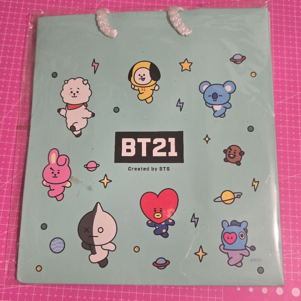 

bts bt21 tote bag kertas official merchandise kpop
