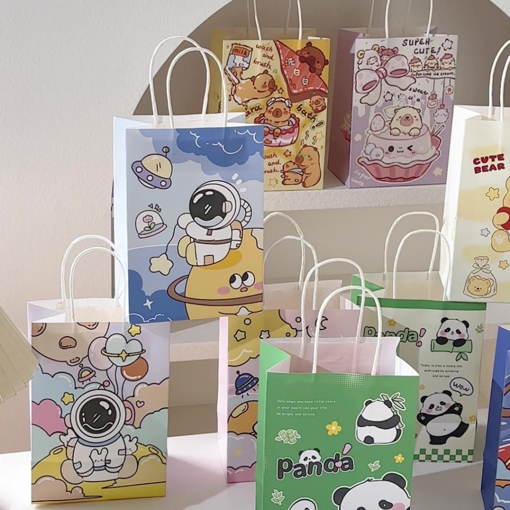 

Paper Bag Cute Series / Goodie Bag / Tas Kado / Gift / Small & Big / Panda / Capybara / Space