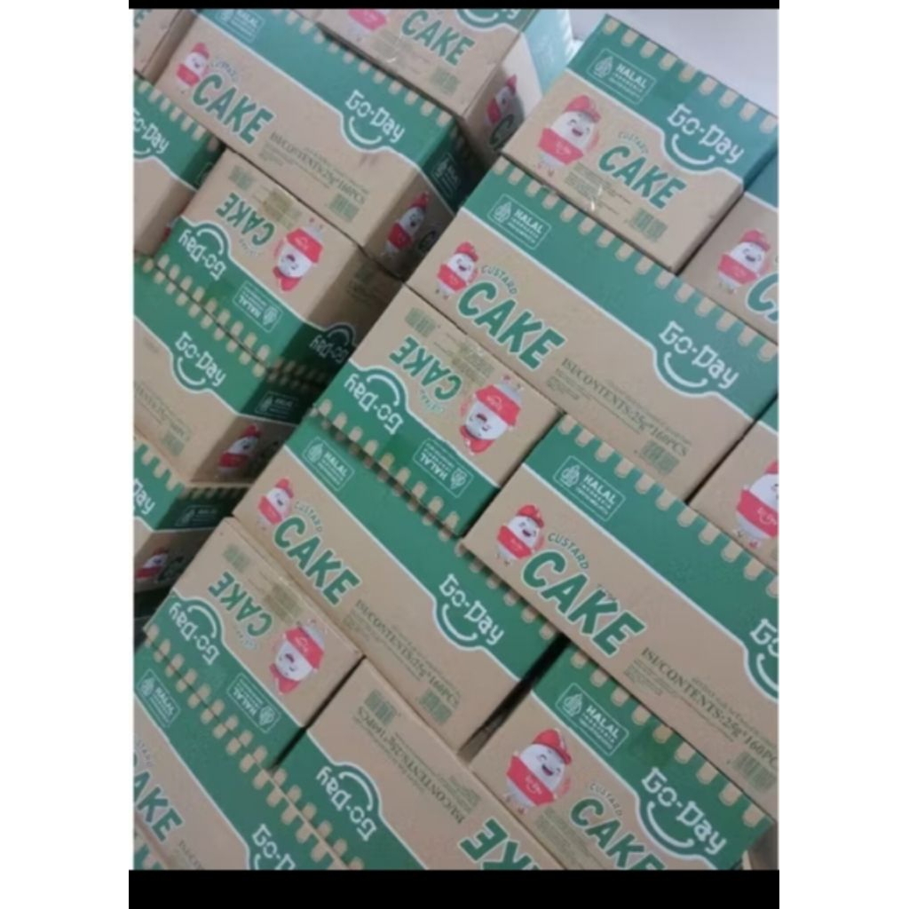 

promo terbatas 1 dus (16 rcg) go-day costard, cake vanila