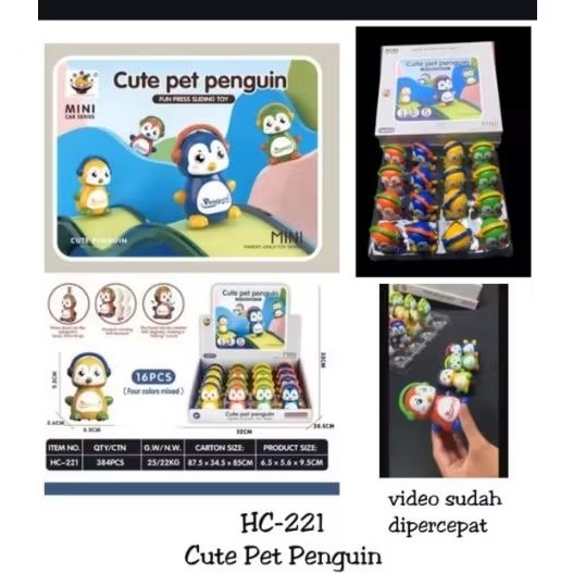 Mividababy - HC221 Cute pet penguin - mainan penguin bergerak
