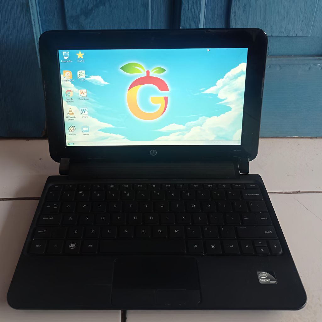 laptop hp mini 110 second fullset normal pakai cocok untuk anak