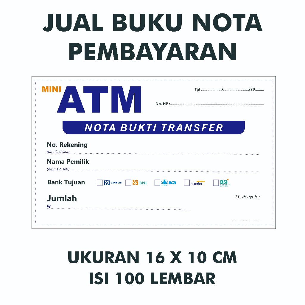 

Buku Nota Pembayaran Nota 1 Rangkap