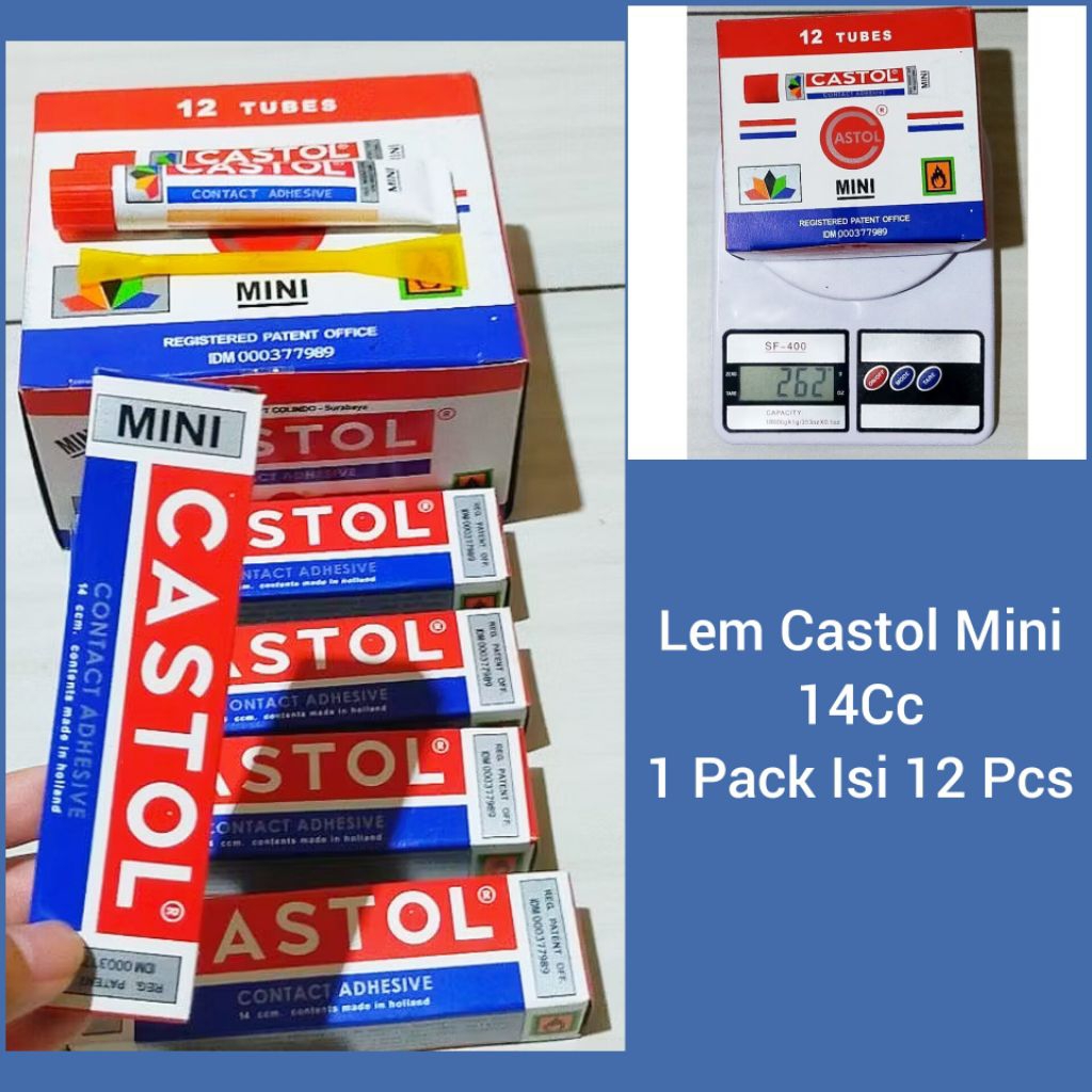 

1 pack isi 12 Pcs Lem Castol Mini 14cc