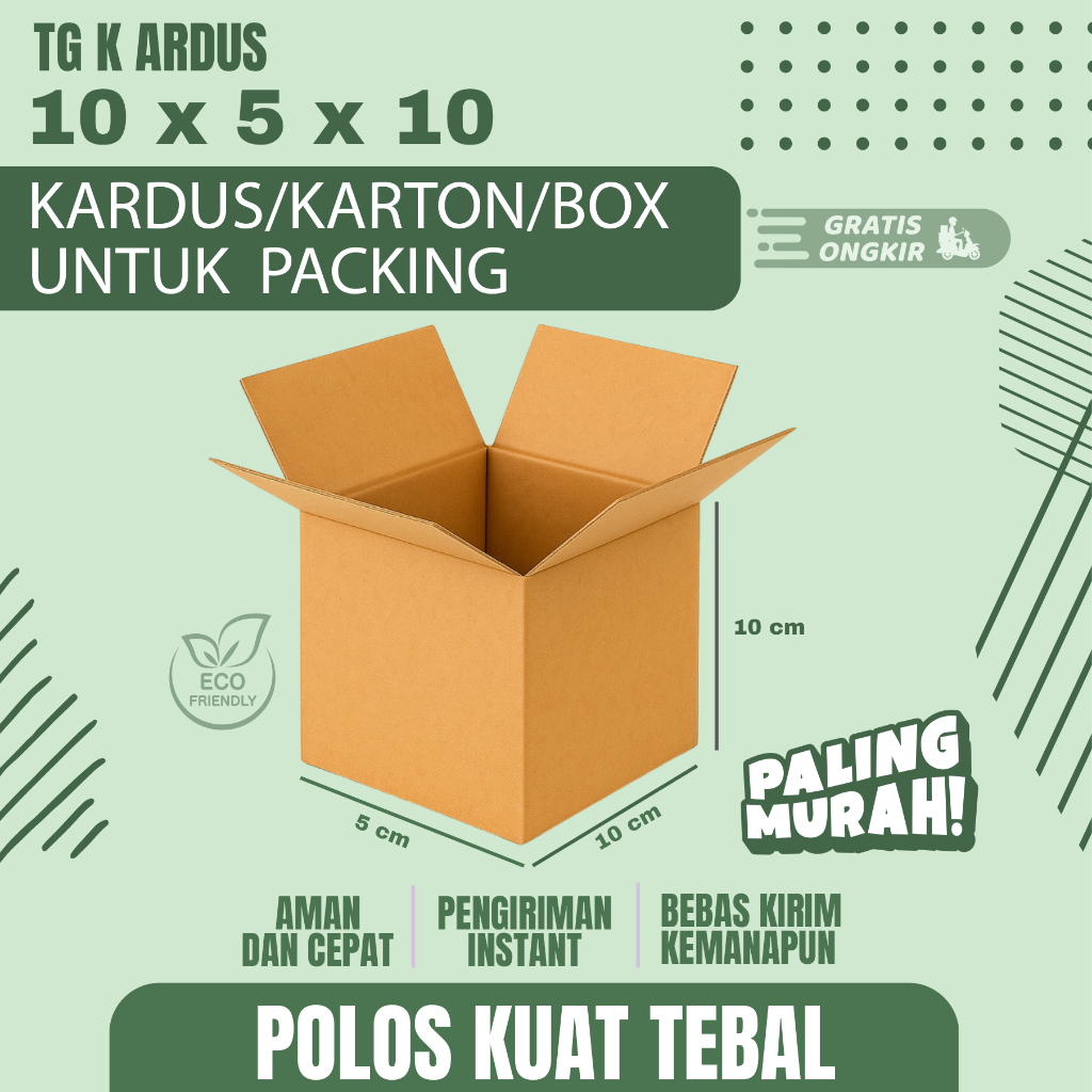 

Kardus packing 10x5x10 karton box polos tebal kuat murah hemat corguratted