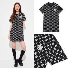MLB New York Yankees Monogram Dress – Black/White