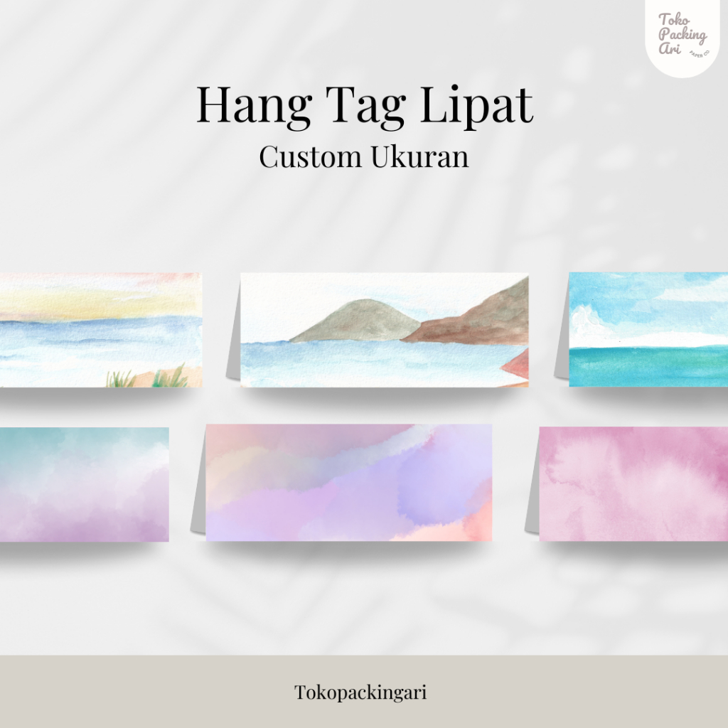 

Hang Tag Topper Custom Ukuran | Label Aksesoris | Topper Bag | Cute Paper | Kertas Label Gantungan