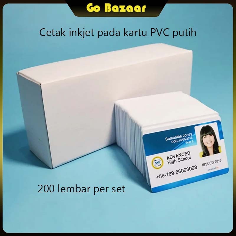 

200Pcs/Box Kartu Printable Inkjet ID Card 0.76mm (PVC ID CARD) Bisa Inkjet Putih