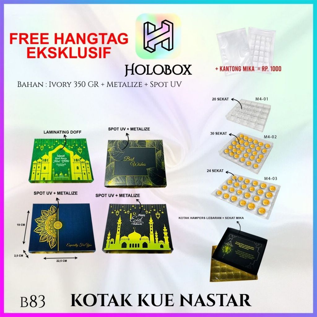 

Box Coklat Kotak Kue Nastar Mika Sekat Packaging