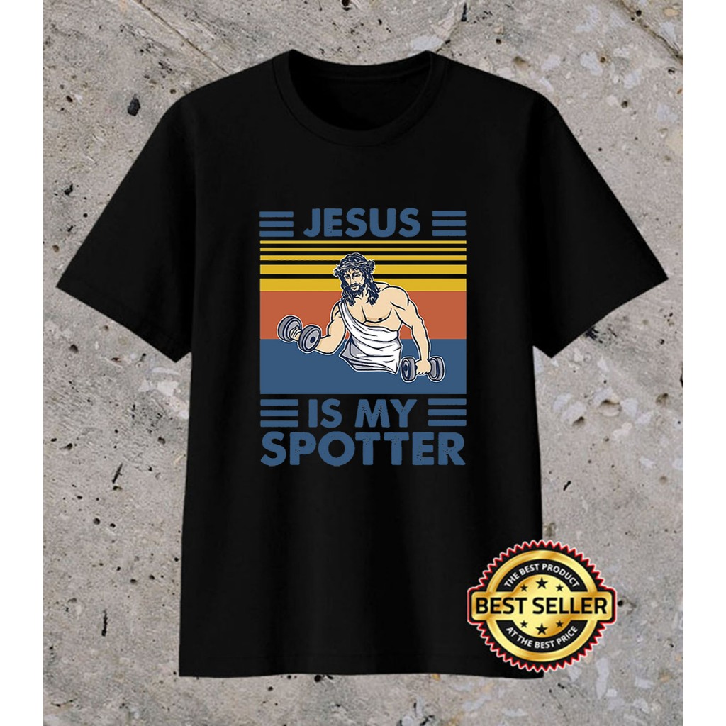 Jesus Is My Spotter Jesus Gym Vintage Kaos