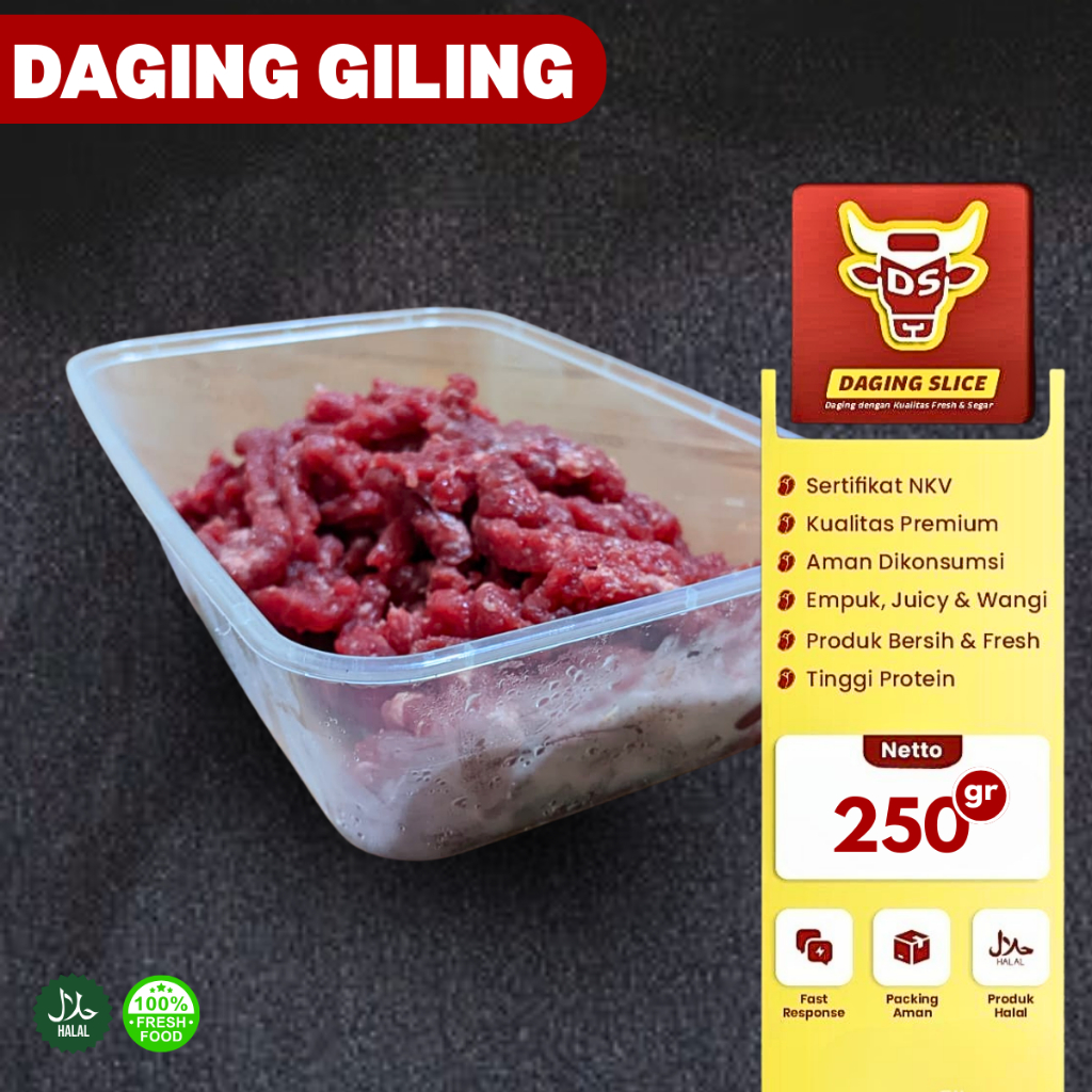 

Daging Sapi Giling 250gr Premium Minced Beef Segar Ekonomis Bandung