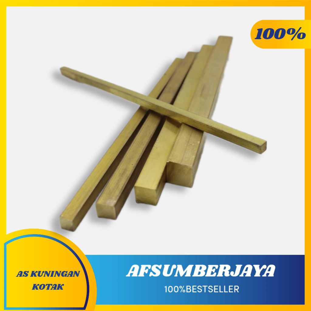 As kuningan kotak 10cm x 10cm x 250cm | as kotak kuningan