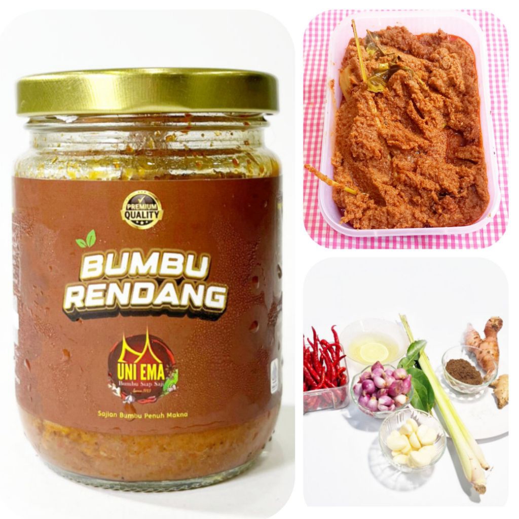 

UNI EMA Bumbu Rendang Instan asli Minang Homemade Alami & Non MSG