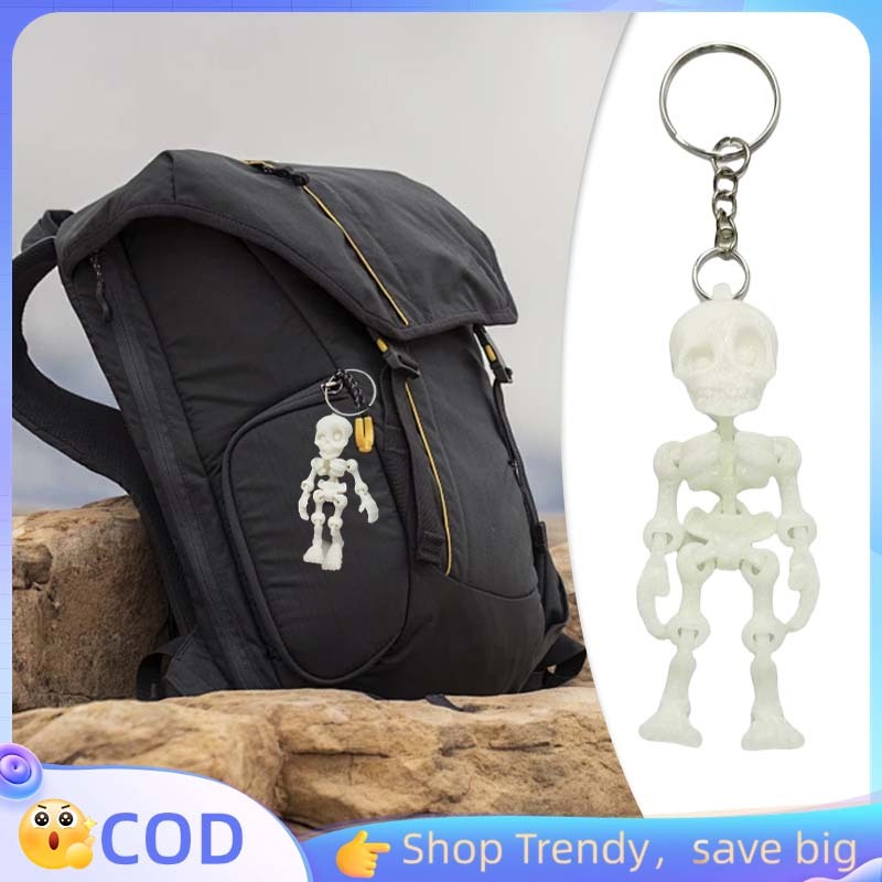 Tengkorak Fidget Toy Gantungan Kunci Gantungan Kunci Tas Mainan Anti Stres Untuk Semua Usia - Mainan