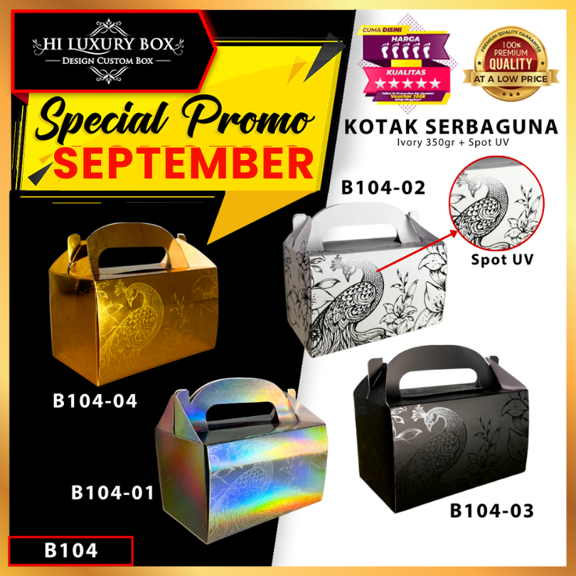

Koak Hologram|Gable|Kue|Kado|Serbaguna|Hampers|Dus|Packaging|Box|B104