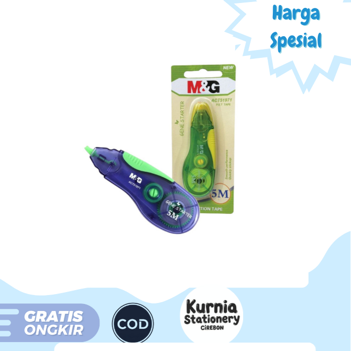 

M&G Correction Tape Gene Strater 5m x 5 mm ACT51971 / Tip Ex Pita