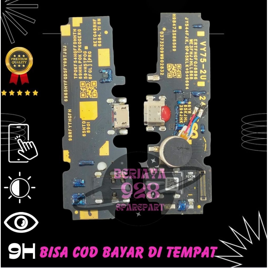 FLEXIBLE KONEKTOR CHARGER+H/F +MIC VIVO V7 / Y75 ORG