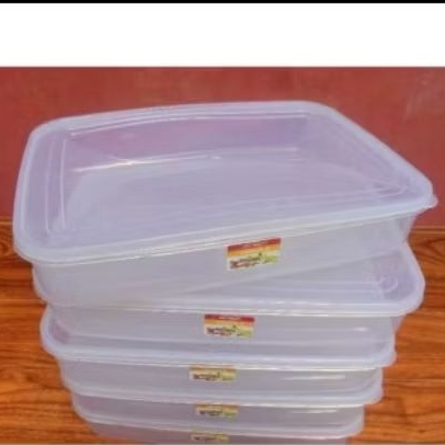 4 pcs kotak brownis / bok donat 2000 ml / tempat sosis / tempat sate food bok container