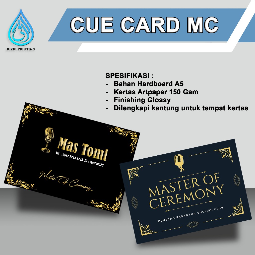 

FREE DESAIN KARTU PEGANGAN MC/CUE CARD ANTI AIR ANTI PECAH AWET TAHAN LAMA BAHAN PREMIUM