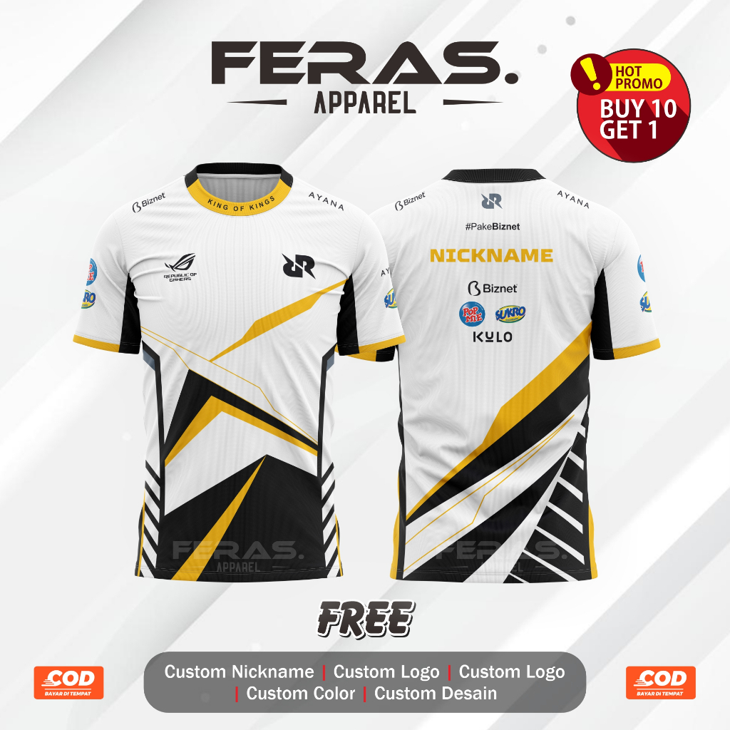 Jersey RRQ Hoshi Putih Season 8 DEWASA / Jersey RRQ Season 1