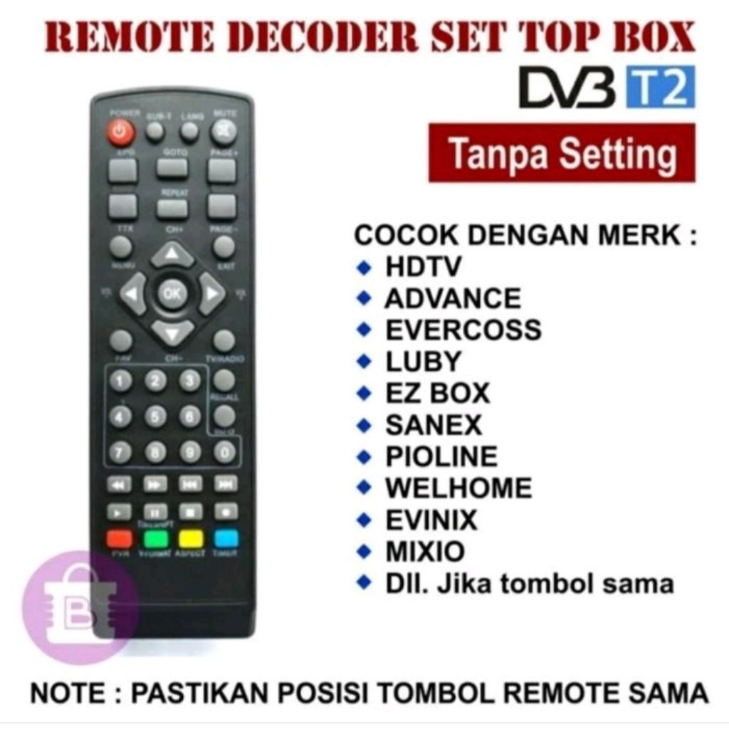 Remote set top box stb Luby