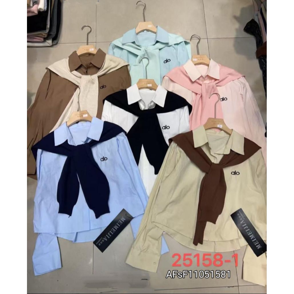 51581 kemeja lengan panjang shell