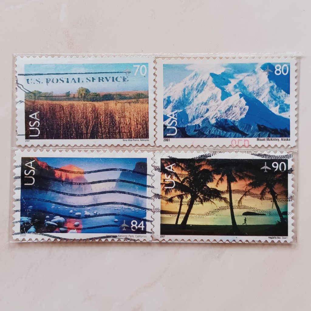 

(AG) Perangko Amerika Serikat USA Tahun 1999 - 2009 Seri Landscapes Set 4 pcs Used