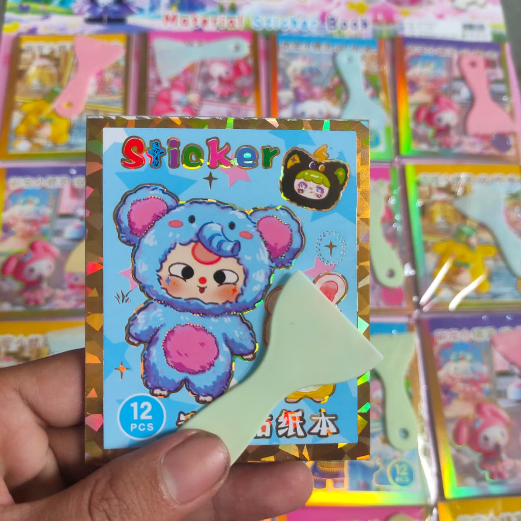 

sticker notes singkup labubu sanrio / stiker buku spatula / mainan stiker tempel anak lucu