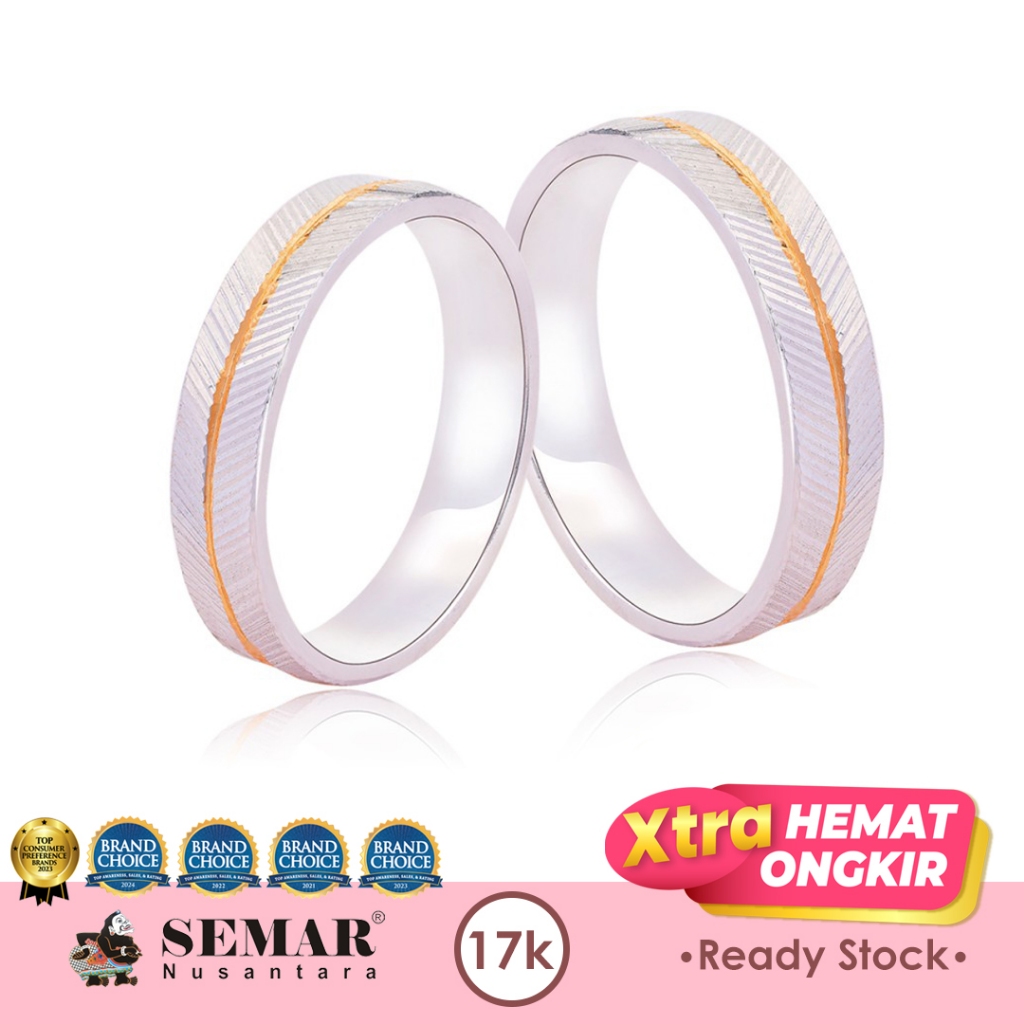 Cincin Emas Keyna Wedding Ring Gold Cincin Nikah 17K Semar Nusantara