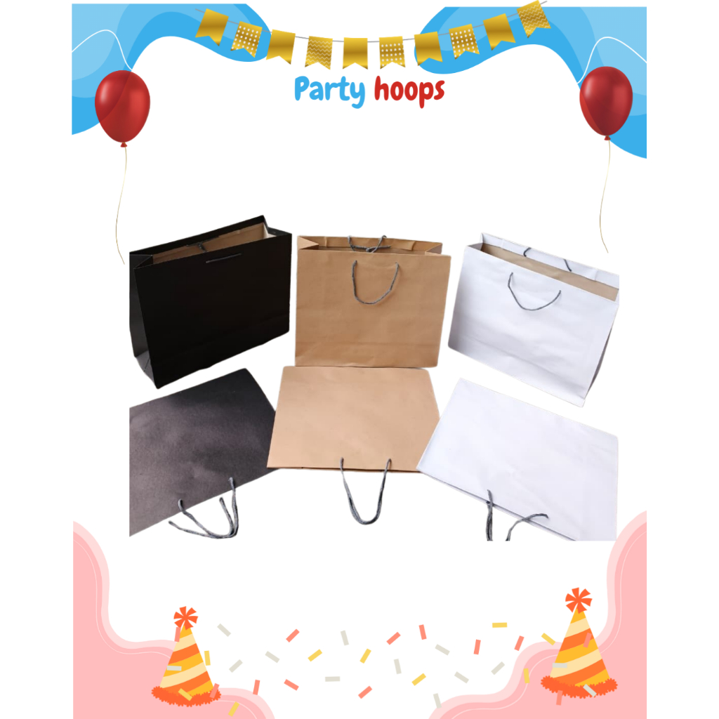 

Paper Bag Ukuran 30x35cm Tas Kertas Hitam Papper Bag Polos Warna Hitam