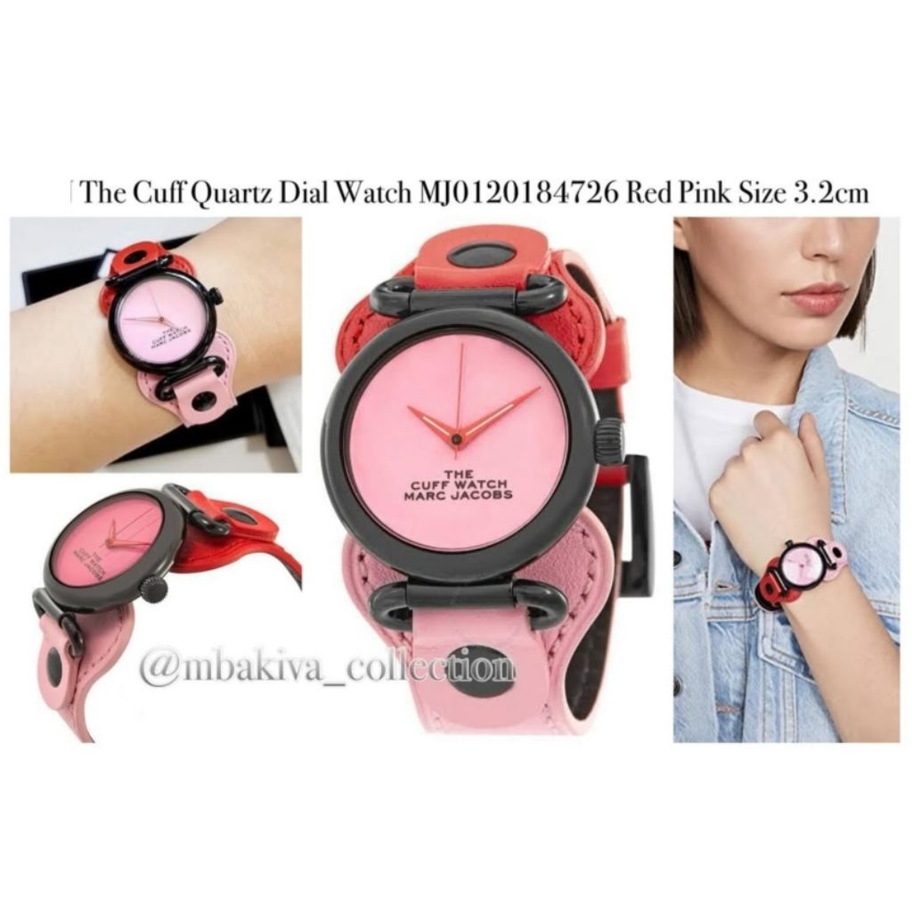 The Cuff Quartz Dial Watch MJ0120184726 Red Pink