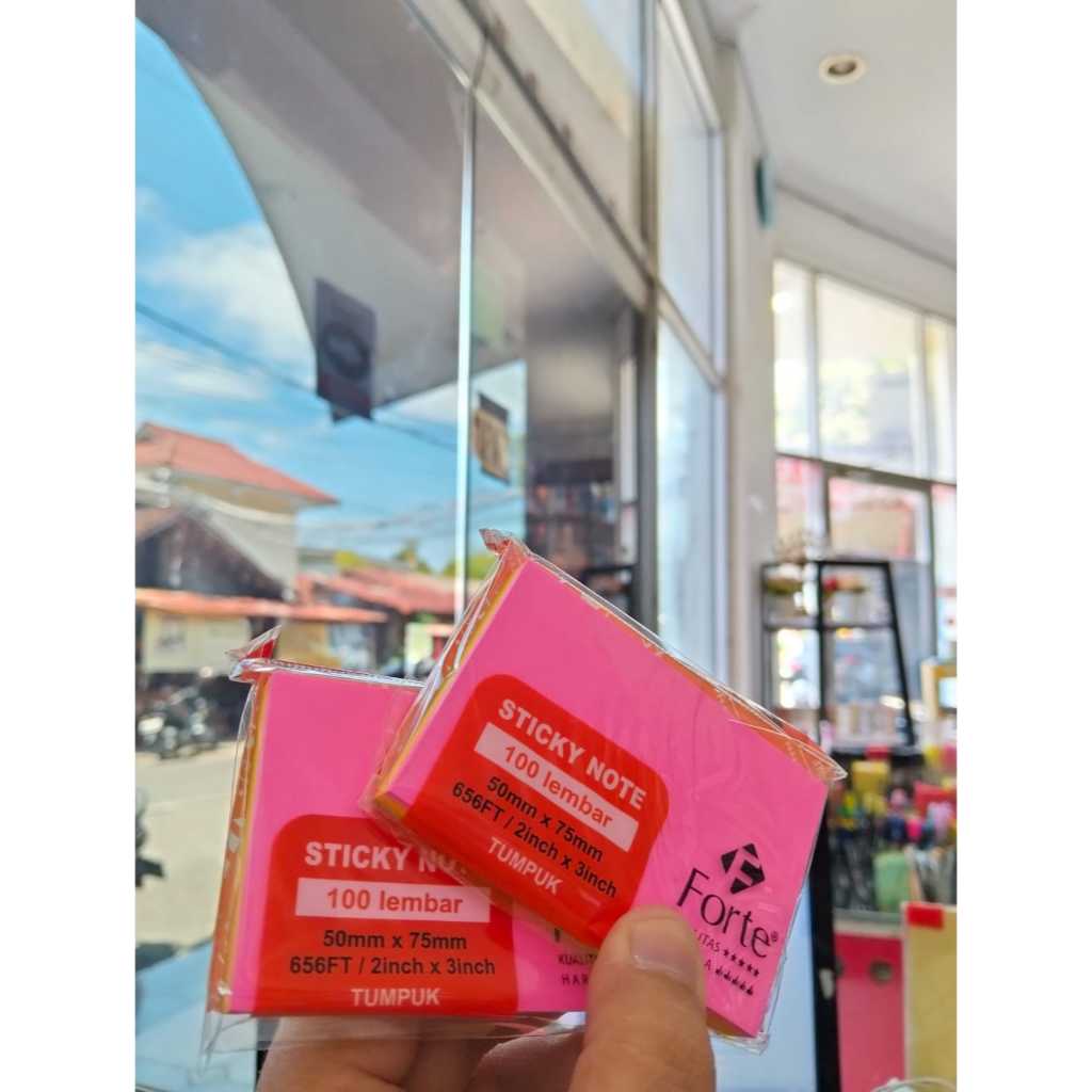 

STICKY NOTE 656 FLUORESCENT 50x75 MM 5 WARNA TUMPUK / STICKY NOTE 5 WARNA TUMPUK 50X75 MM