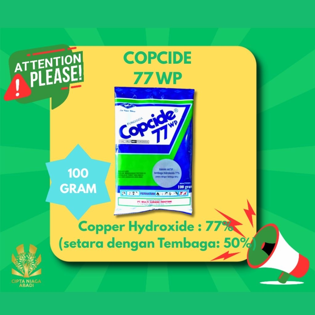 Fungisida Tembaga COPCIDE 77 WP, 100 gram