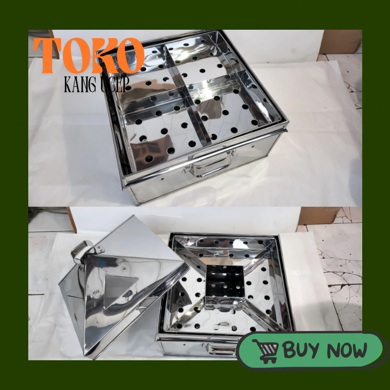 Kukusan Klakat Steamer Stainless Sekat 4 Kotak Panci Kukus Dandang Kue Dimsum Bakpao