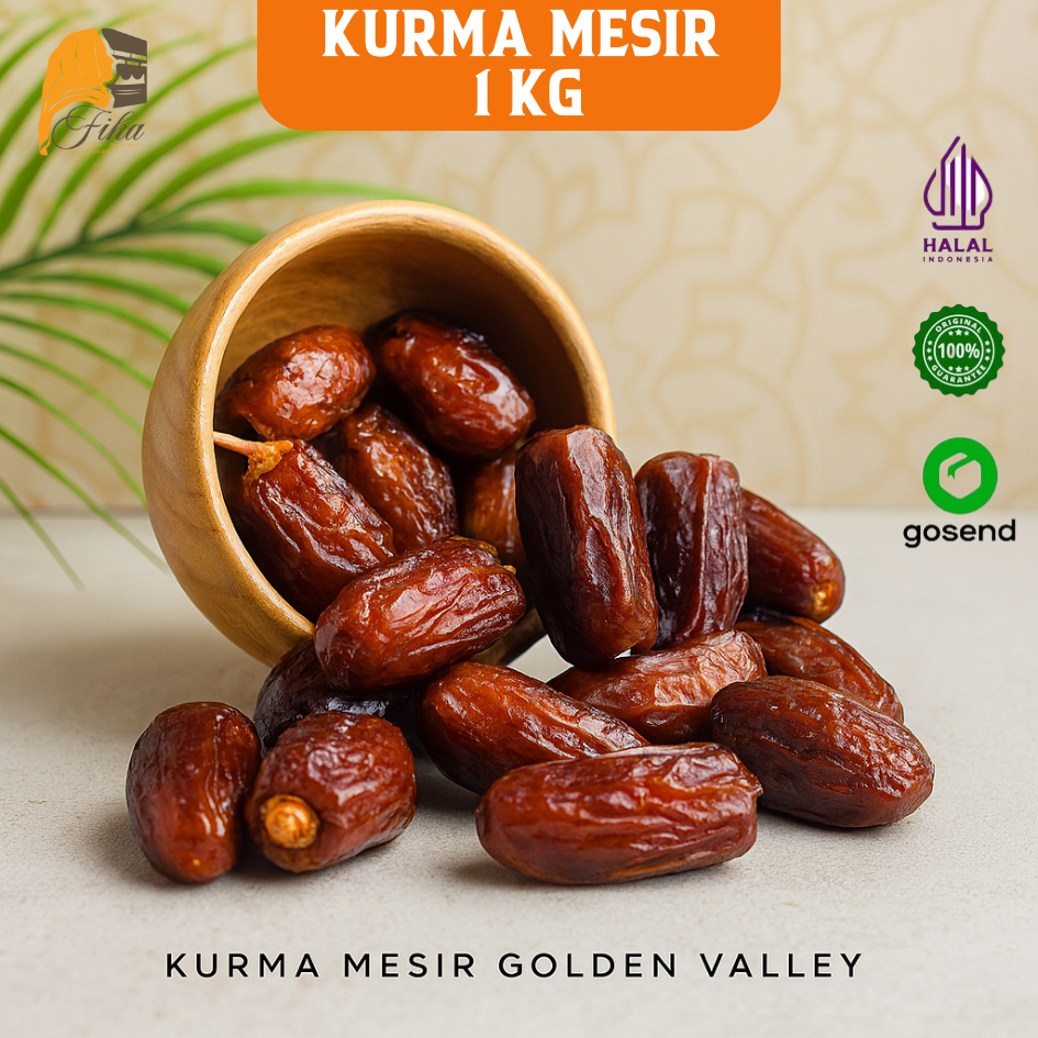 

Kurma Madu Mesir 1 kg gizza dates golden valley el rowad Oleh Oleh Haji dan Umroh