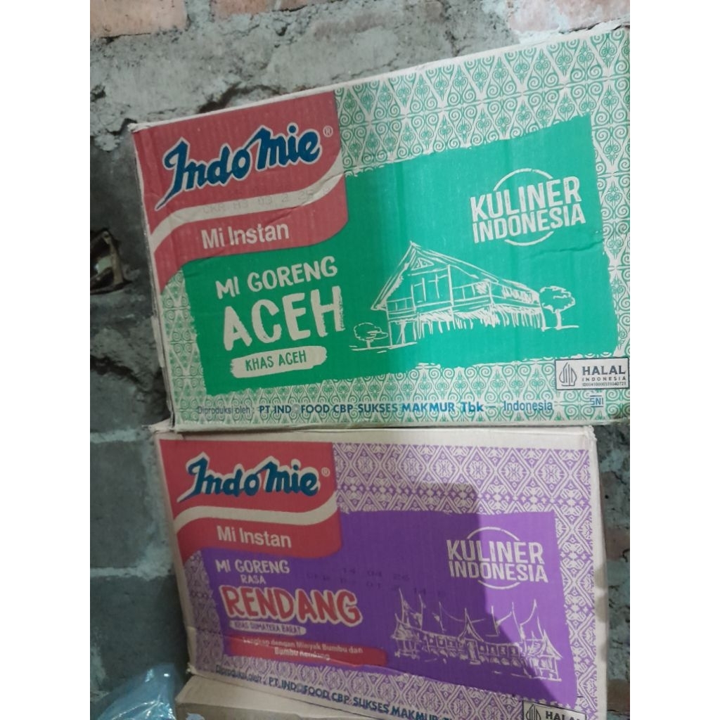 

Indomie Rendang dan Indomie Aceh 1 Dus ( Isi 40 bngks)