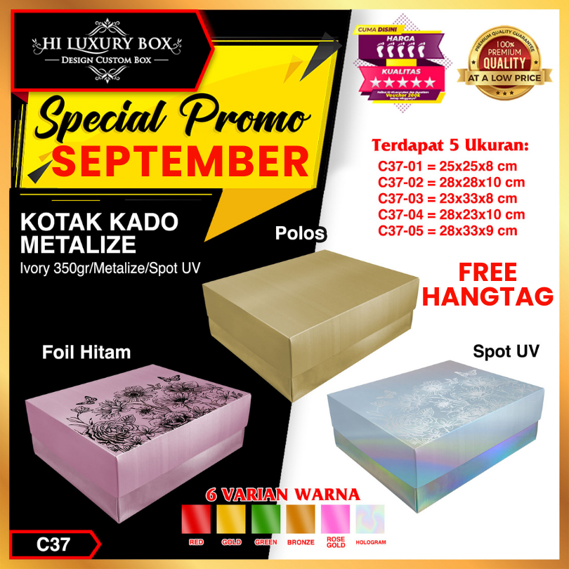 

Kotak kado hologram / Box premium metalize / Dus mewah /C37