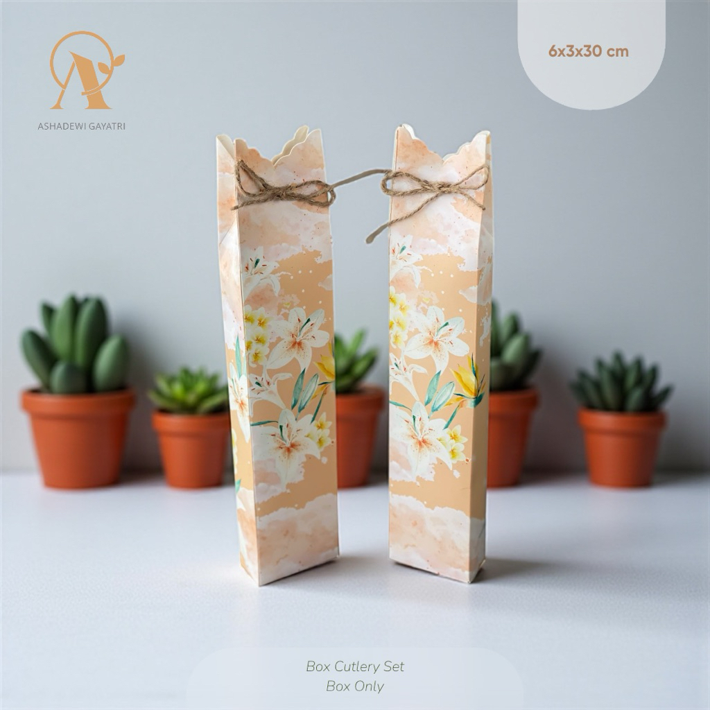 

Ashadewi Gayatri - Box Souvernir Cutlery set / Souvernir Sendok Garpu Jerami - Lily Blush