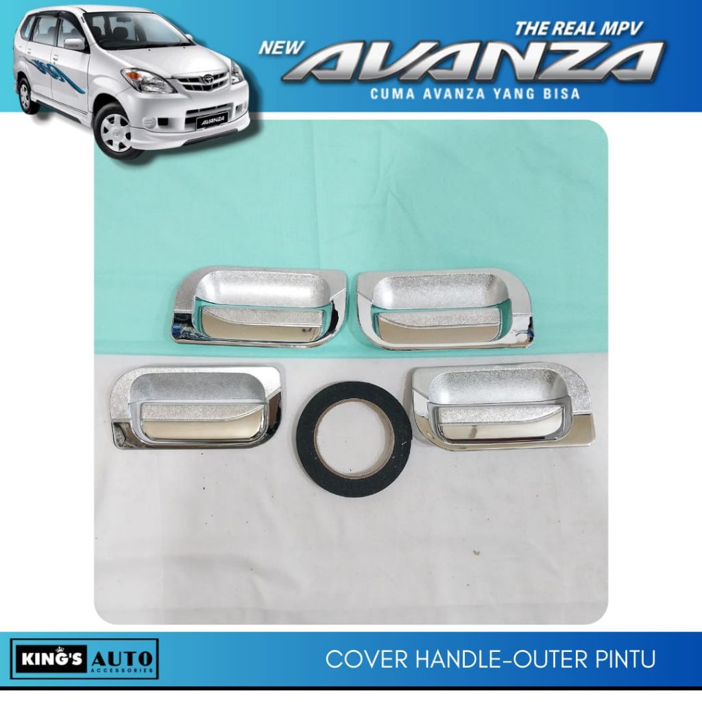 Cover Handle Outer Pintu Cover Pengaman Pintu Mobil Avanza 2004-2011Chrome