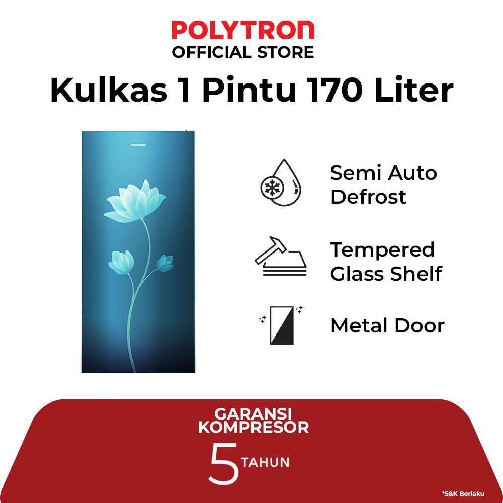 Polytron Kulkas 1 pintu 170 liter PRB-179