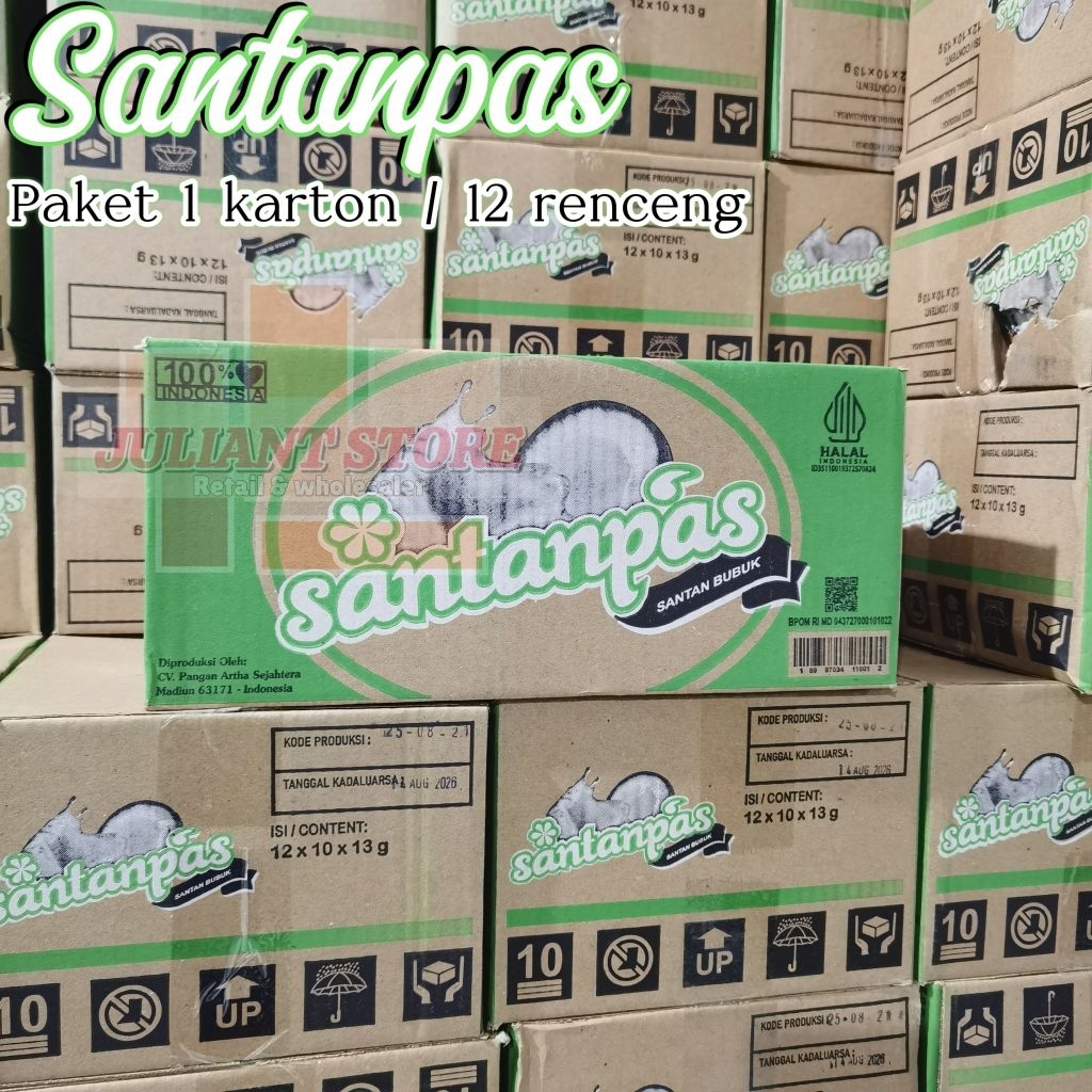 

1 KARTON SANTANPAS ISI 12 RENCENG Santan Bubuk Kemasan Sachet
