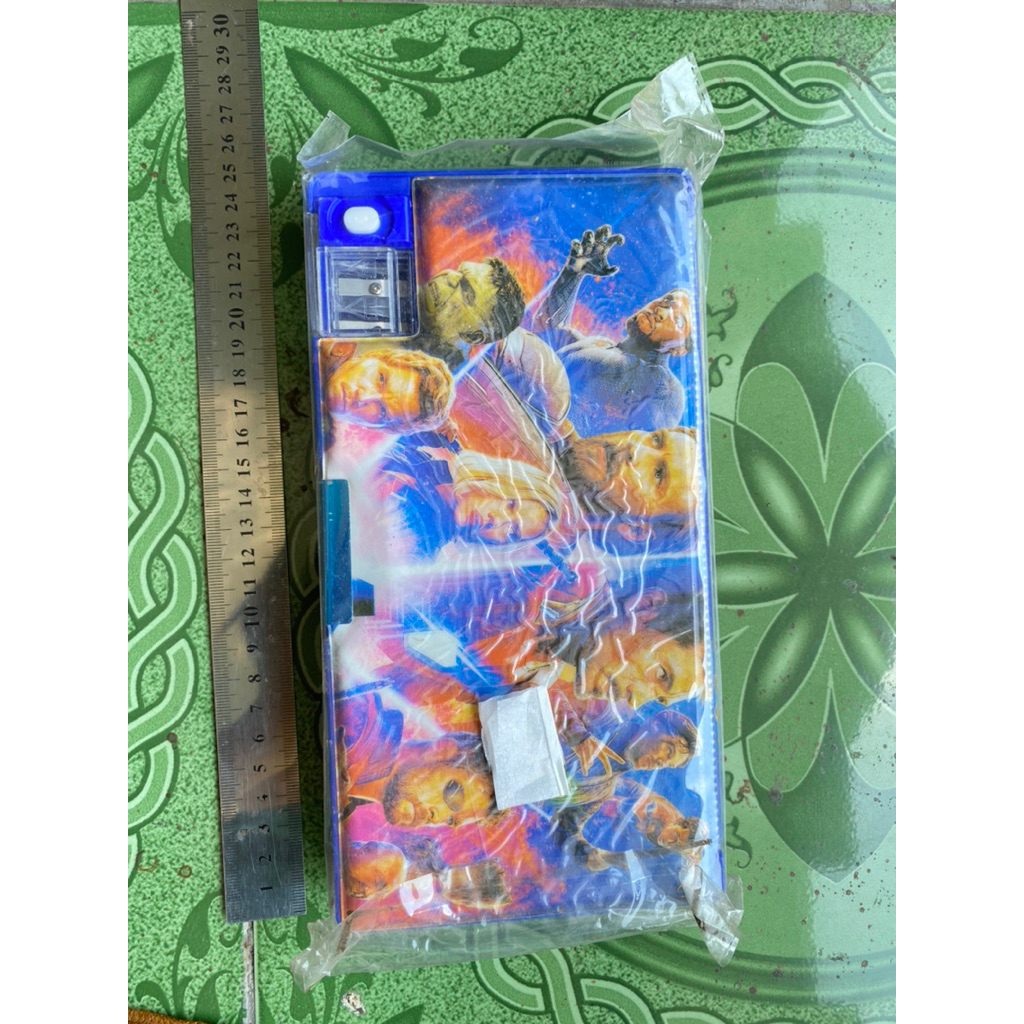 

ACC tempat / kotak pensil case 2 sisi +rautan stationery