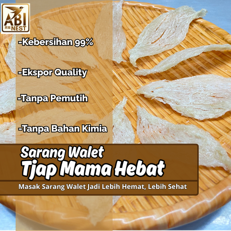 

Sarang Burung Walet Birdnest Lempeng (Gepeng) Bersih 1 gram