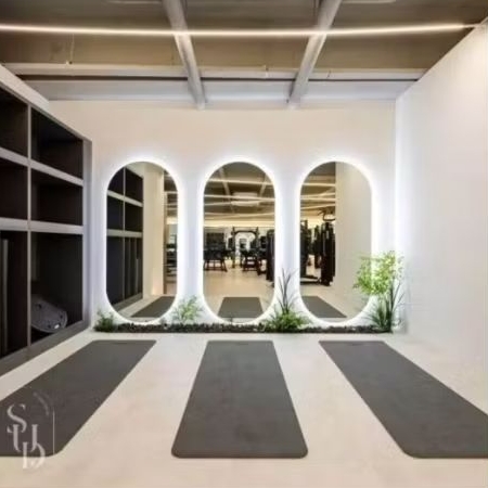 Kaca Cermin Full Body Lampu Led Gantung Wastafel Kamar Mandi Aesthetic Kapsul