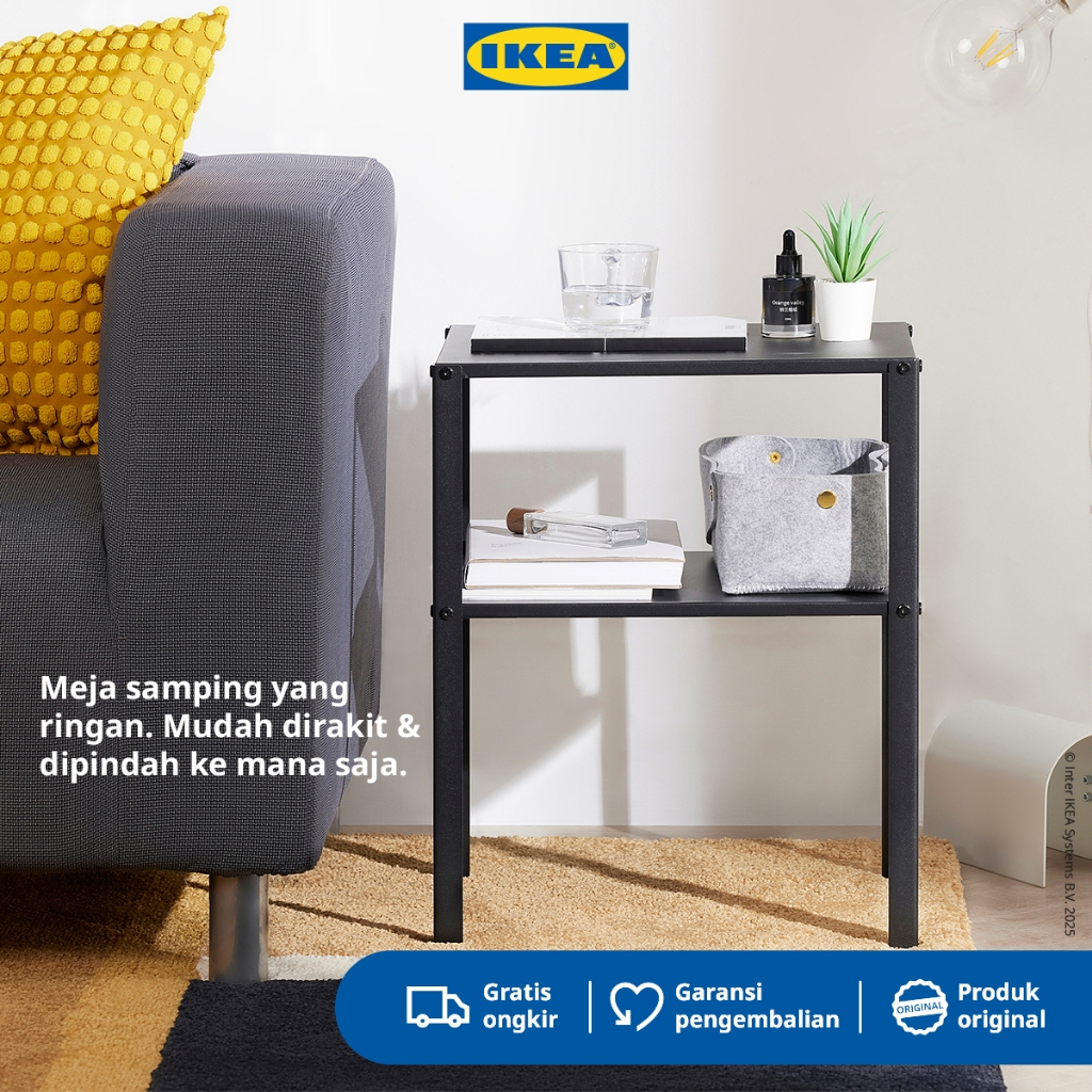 IKEA KNARREVIK Meja Samping Tempat Tidur Bahan Baja 42x34 cm