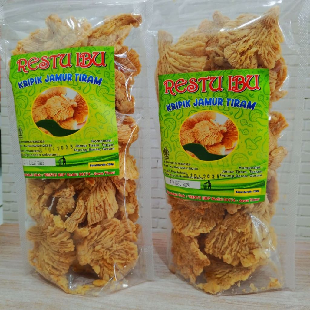

Kripik Jamur Restu Ibu|kripik jamur best seller|renyah gurih