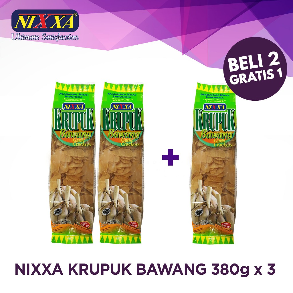 

BELI 2 GRATIS 1 Kerupuk Nixxa Bawang 380gr / Kerupuk PAG Shop / Kerupuk Nixxa Bawang / Kerupuk Bawang