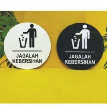 

Akrilik Sign label jagalah kebersihan/papan penanda akrilik bisa custom