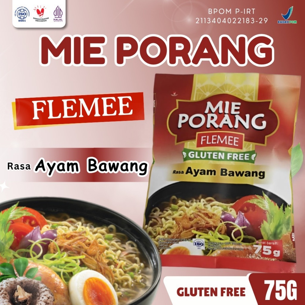 

Flemee Mie Porang Mocaf Gluten Free Rasa Ayam Bawang