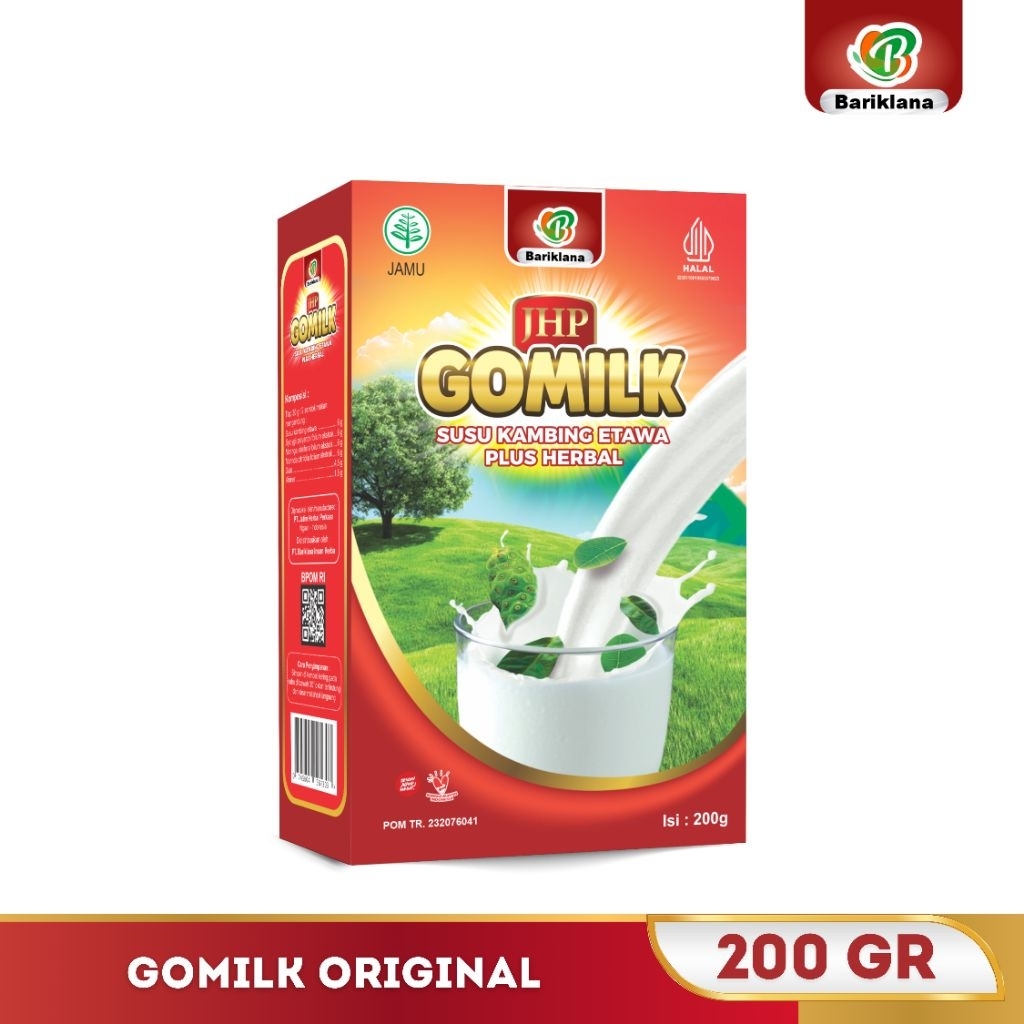 

GOMILK Susu Kambing Etawa dus 200gram, Varian Original/Coklat/Stroberi, Cocok untuk Semua Usia
