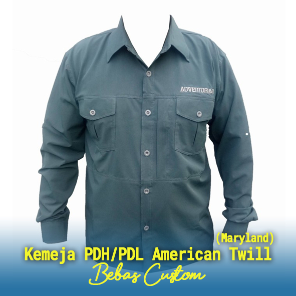 Kemeja PDH/PDL American Twill (Maryland) Bordir Custom, Kemeja PDH/PDL American Twill (Maryland) Bor